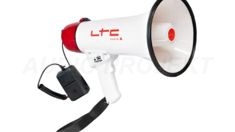 Megafon dore LTC Mega50 Watt me rikarikim, bateri dhe rregjistrim audio